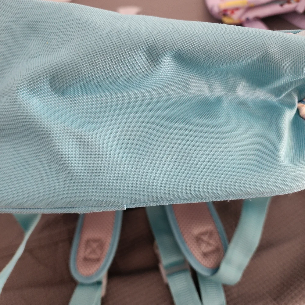 Pottery Barn Kids Blue and Pink Backpack with Butterfly Design